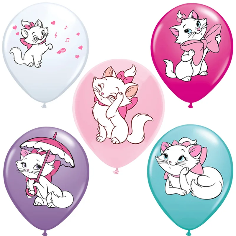 10 шт./лот воздушные шары в виде кота Мари 12 дюймов розовые принцессы латексные
