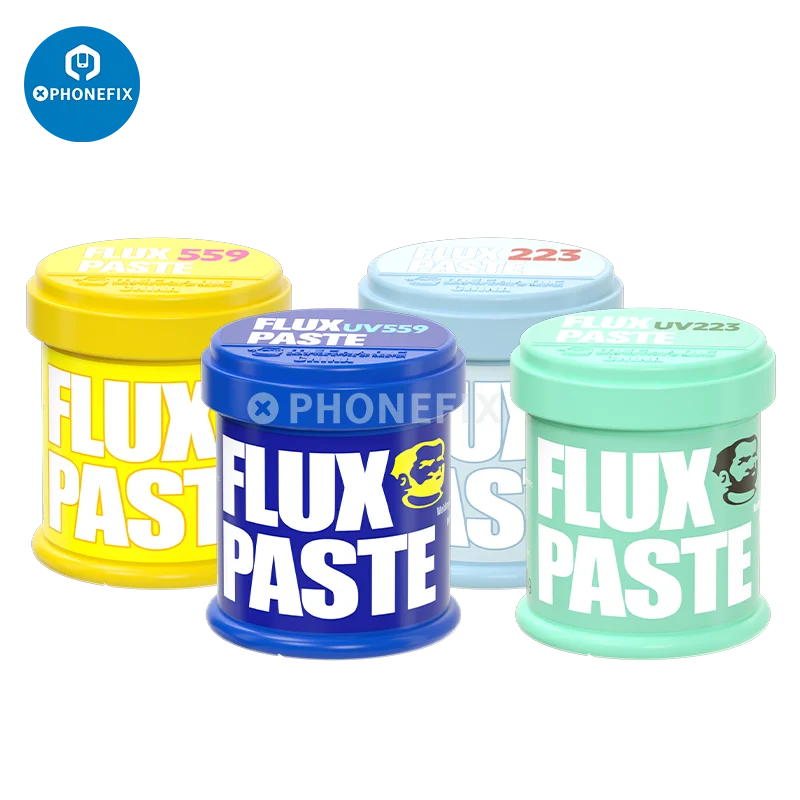 

Mechanic Welding Oil Solder Flux Paste UV223 UV559 100g Lead-Free Flux Paste Compound Paste for Phone Rework Soldering Repair