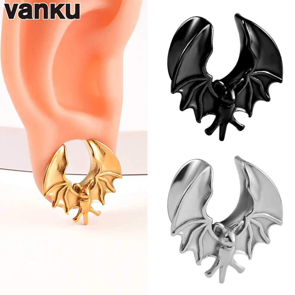 Vanku – bouchons de Tunnel d'oreilles en acier inoxydable  2 pièces  géométrique  selle  extenseur