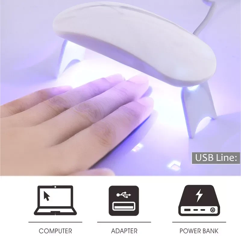 

2023NEW UV Lamp for Nails Dryer Micro USB Gel Polish Curing Machine for UV LED Nail Lamp All for