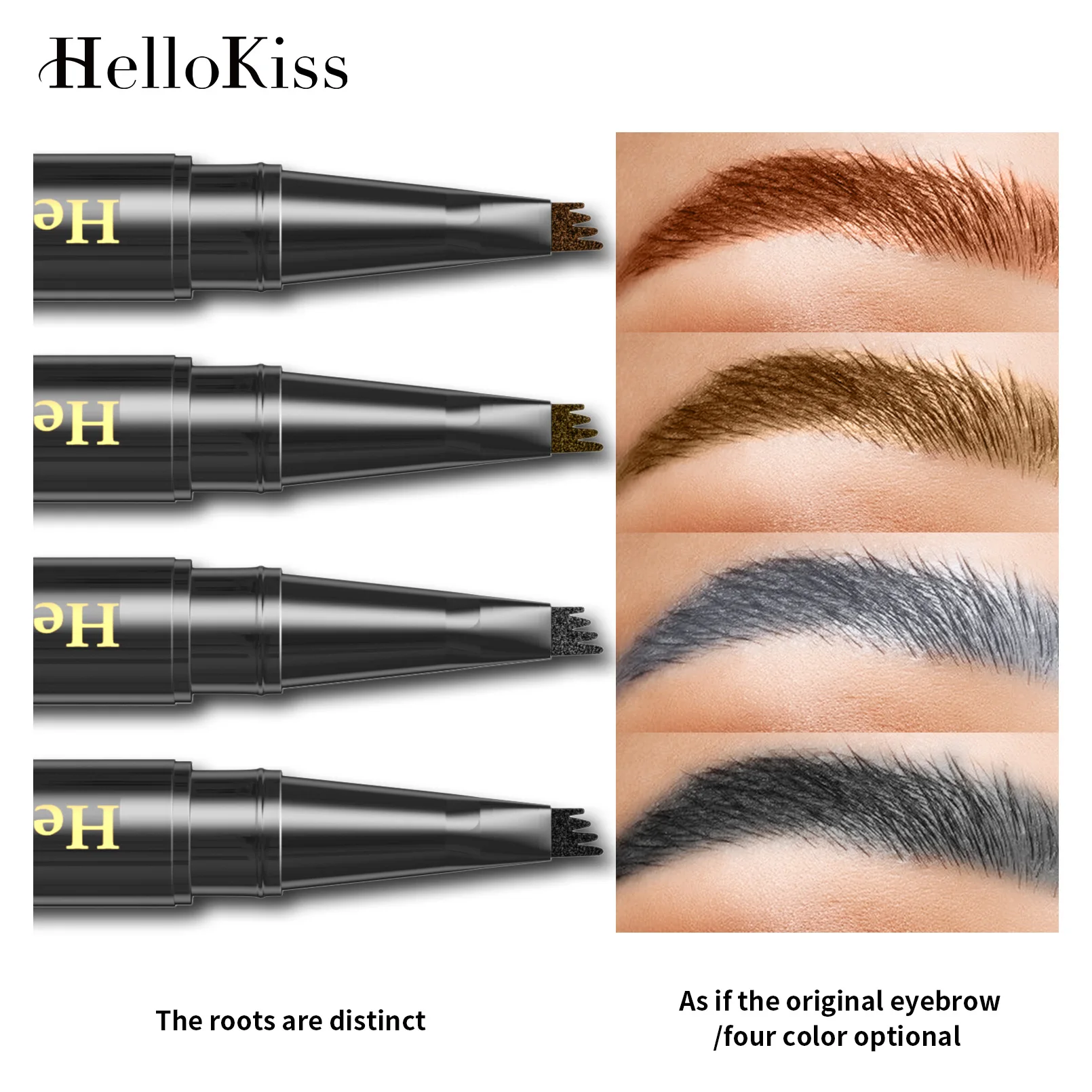 

Makeup Waterproof Sweatproof Non-smudge Four-pronged Liquid Eyebrow Pencil Color Development Without Peeling Wild Artificial Hot