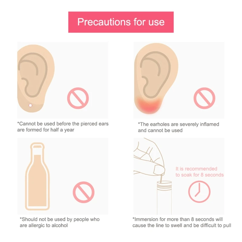 

Disposable Ear Hole Cleaning Line 70pcs with Earring Hole Cleaner Disinfection