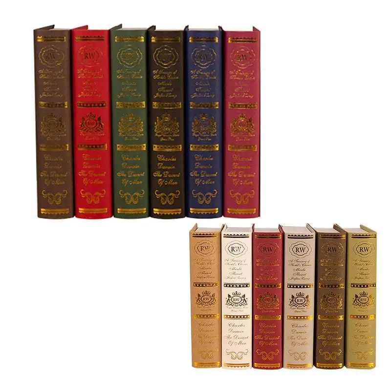 

Vintage Antique Imitation Book Creative European Style Retro Fake Book Model For Club Hotel Living Room Shelf Decoration