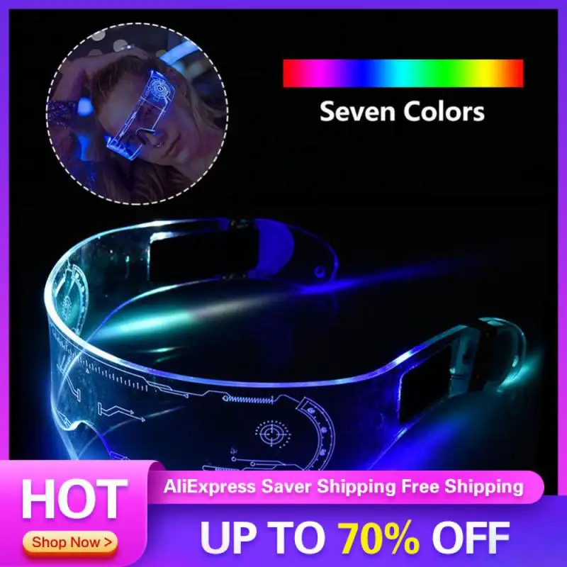 

Luminous Party Eye-catching Led Luminous Glasses For Parties Visor Party Glasses Must-have Led Performance Stylish Electronic