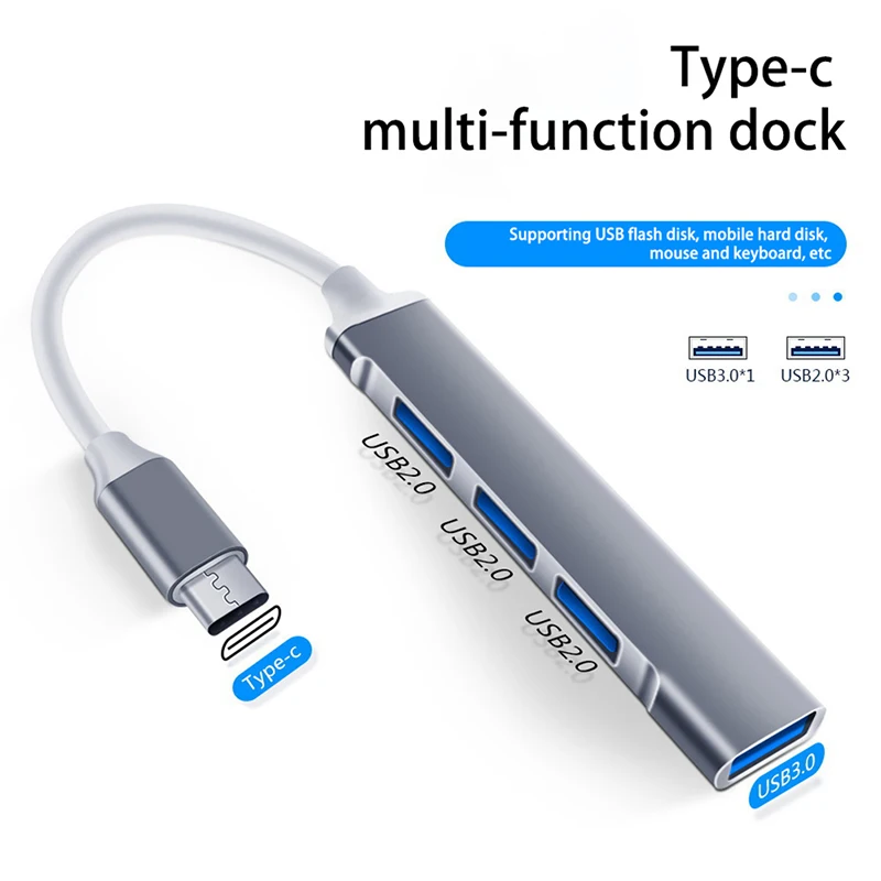 

USB-разветвитель с 4 портами, OTG, USB Type-C