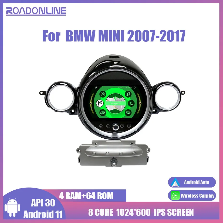 

9 inch Android 11 For BMW MINI R56/R60/F54/F55/F56/NBT/EVO 2007-2021 Touch Screen Multimedia Player Display Navigation Wifi GPS