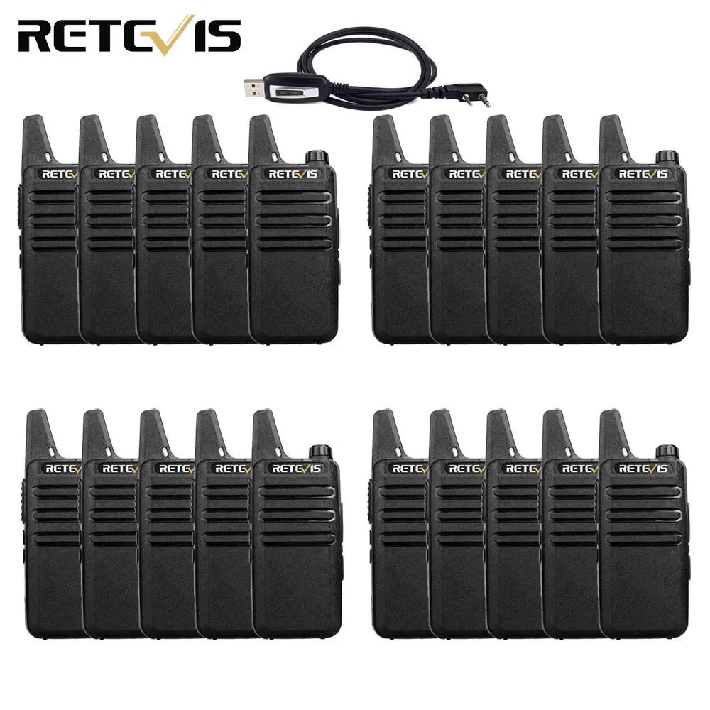 20 pcs Wholesale Walkie Talkie RETEVIS RT22 FRS RT622 PMR Radio Handy Radio Station Hotel Restaurant Cafe Shop Walkie-talkies