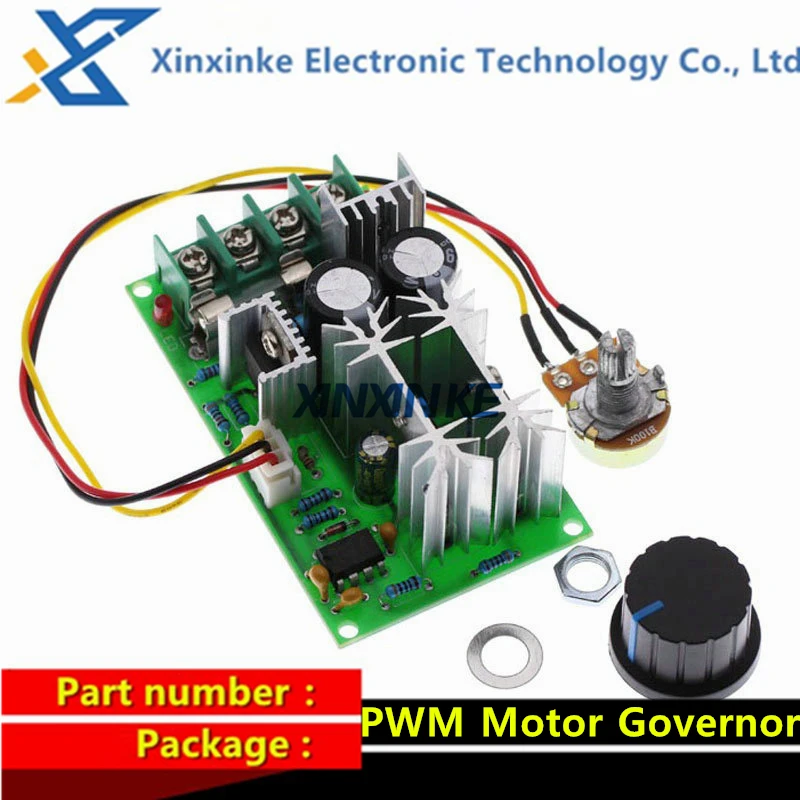 

Dc Motor Governor 12V24V36V48V High Power Drive Module PWM Controller 20A Regulator