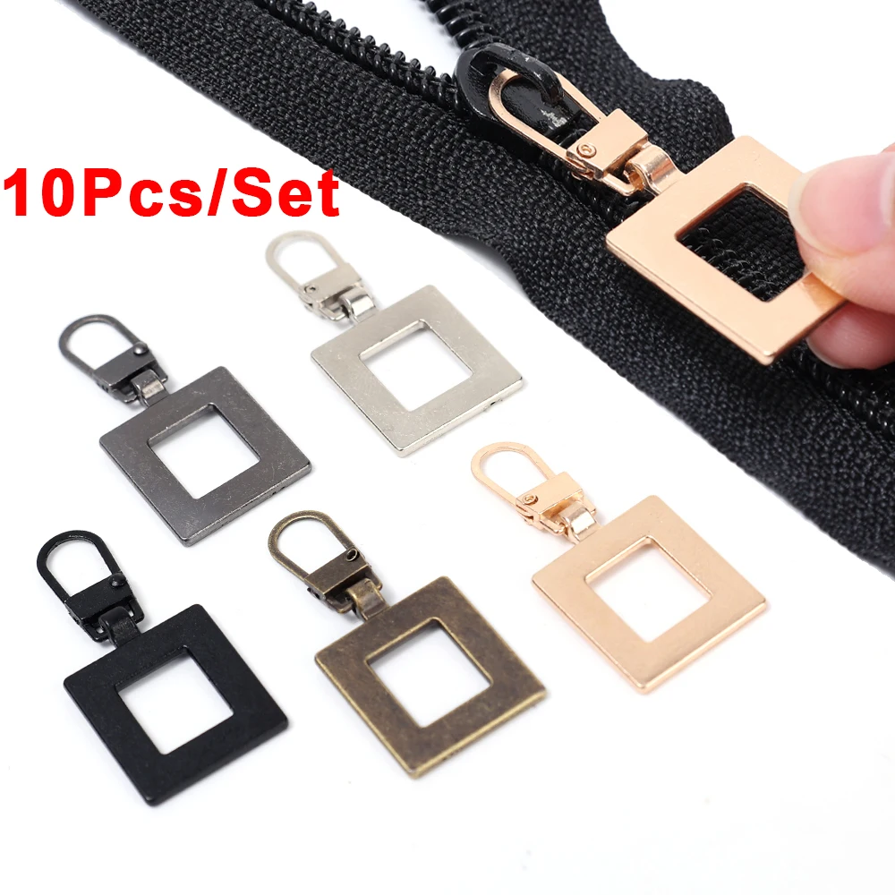 

10Pcs Metal Zipper Slider Replacement Zipper Repair Kit For Broken Buckle Travel Bag Suitcase Household DIY Sewing Accessories