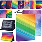 Чехол из ПУ кожи для планшета Kindle Paperwhite 1234Kindle 10-го поколения 2019Kindle 8-го поколения 2016 с акварельным принтом