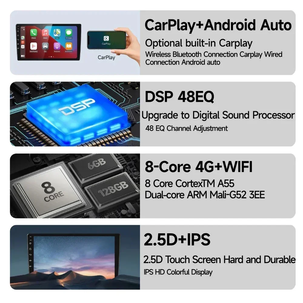 Автомобильное радио Android для Chevrolet Lacetti J200 Buick Excelle Hrv 2004-2008 Carplay 2DIN стерео автоаудио