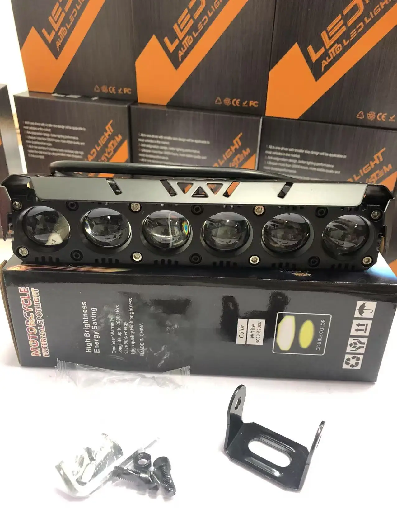 

Светодиодный прожектор для мотоцикла, двухцветные противотуманные фары для легковых автомобилей, грузовиков, внедорожников, мини-объектив, фара дальнего света, аксессуары для мотоциклов