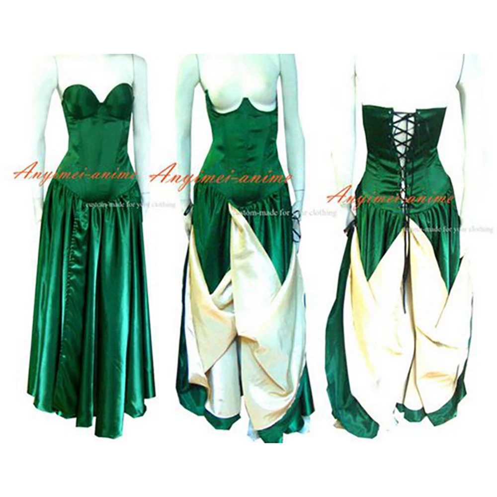 

Платье для косплея о история о с бюстгальтером телесного цвета, зеленое атласное платье, костюм для косплея CD/TV[G224]