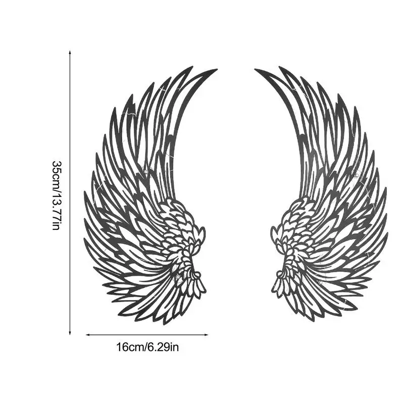 Крылья ангела Настенные скульптуры Черные крылья Эстетическое произведение