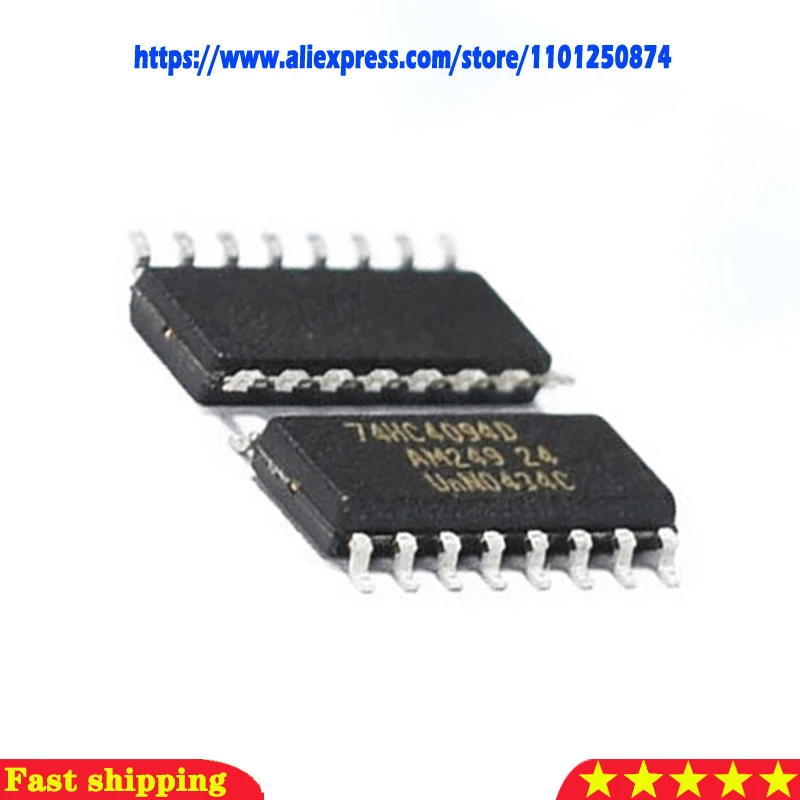 

10 шт. 74HC4094D SOP16 74HC4094 лапками углублением SOP-16 SN74HC4094DR стандартного режима работы