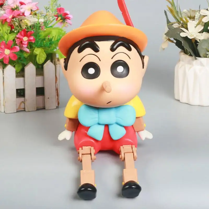 

19cm Crayon Shin-Chan Anime Figure Nohara Shinnosuke Pinocchio Action Figures PVC Figurine Statue Model Decor Toy Xmas Gifts