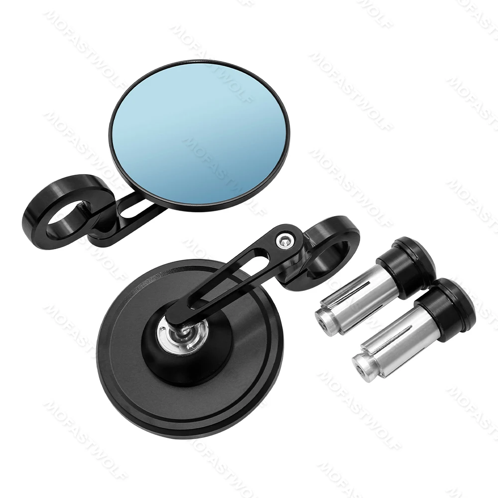 

7/8 "мотоциклетное зеркало заднего вида, боковые зеркала для Ducati Honda CB650R Kawasaki Yamaha MT03 Suzuki SV650 GSXS750 Benelli