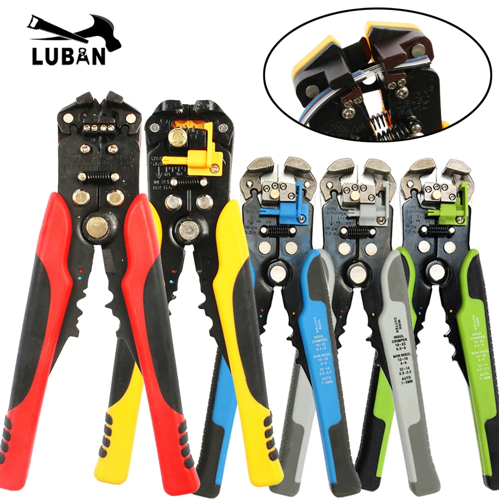 

HS-D1 D4 Crimper Cable Cutter Automatic Wire Stripper Multifunctional Stripping Tools Crimping Pliers Terminal 0.2-6.0mm2 tool