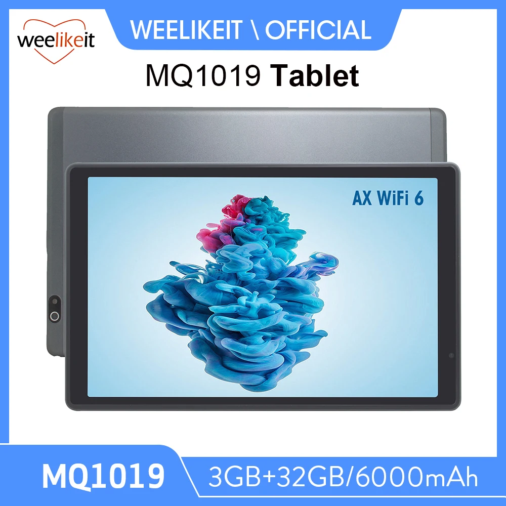 

weelikeit Tablet 10.1'' Android 11 1280x800 IPS Ultrathin Tablet PC Allwinner A133 Quad Core Dual Wifi 6000mAh 3GB RAM 32GB ROM