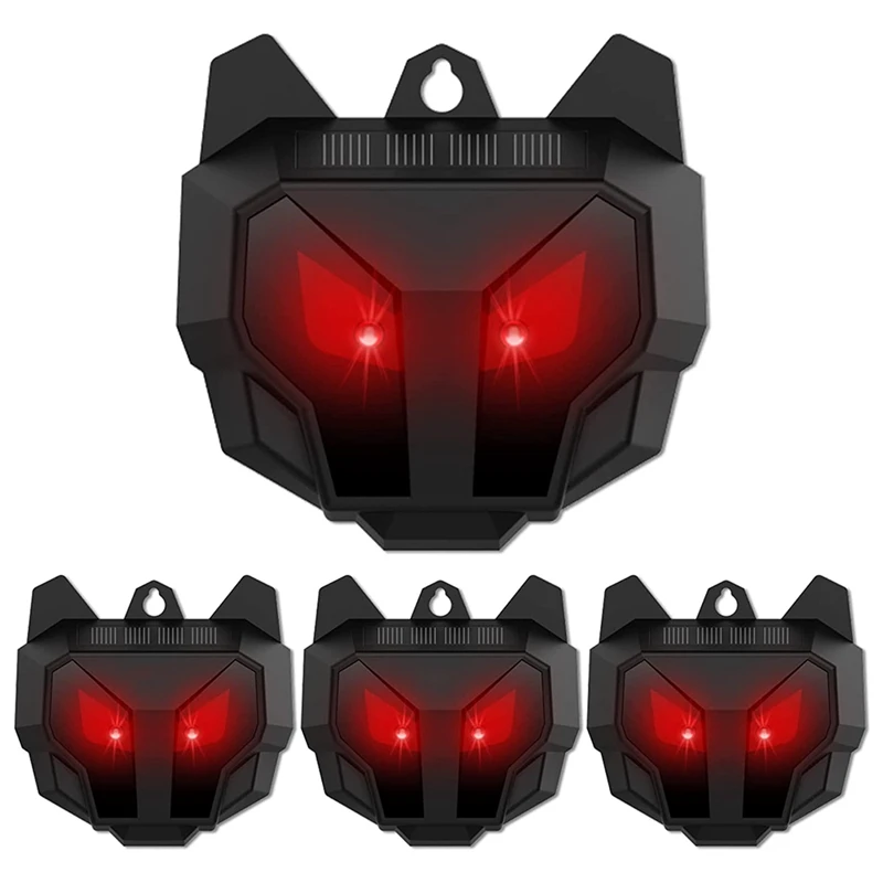 

Solar Nocturnal Animal Repeller Predator Coyote Repellent Devices Waterproof Fox Deer Deterrent With Red LED Light