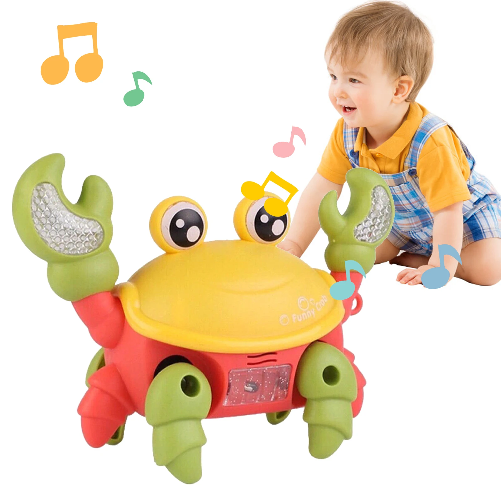 

Crawling Crab Baby Toy Funny Windup Crabs Swimming Floating Toy Toddler Interactive Learning Development Toy Automatically Avoid