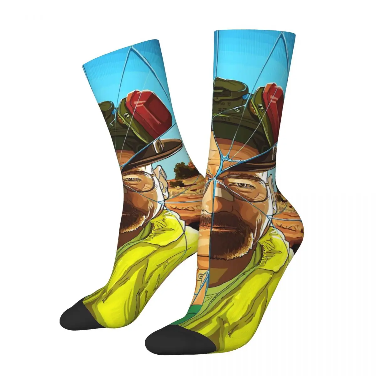 

Носки компрессионные мужские в стиле Харадзюку, смешные счастливые, в стиле ретро, «во все тяжкие», в стиле хип-хоп, повседневные сумасшедши...