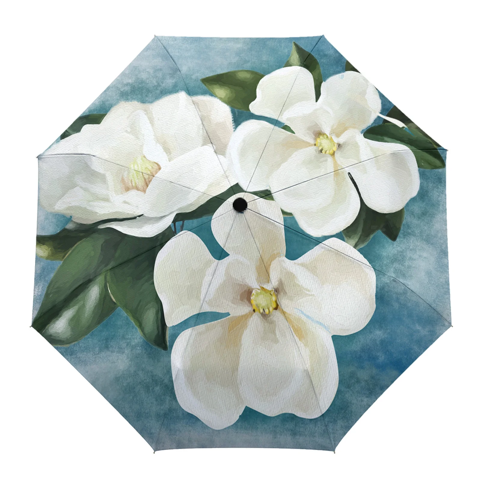 

Flower Oil Painting Rain Umbrella Folding Sun Umbrella Outdoor Sunscreen Anti-UV Parasol Female Male Umbrellas