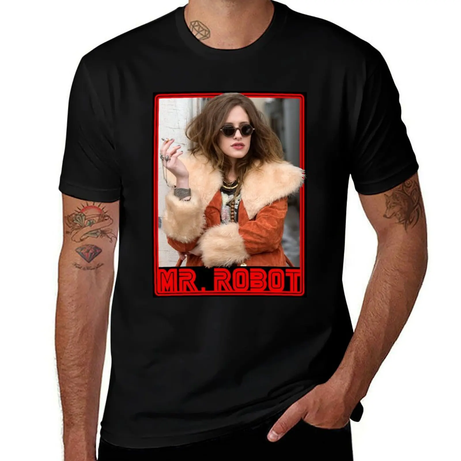 Фото Мистер. Футболка Robot T-Shirt, легкая спортивная базовая футболка №1