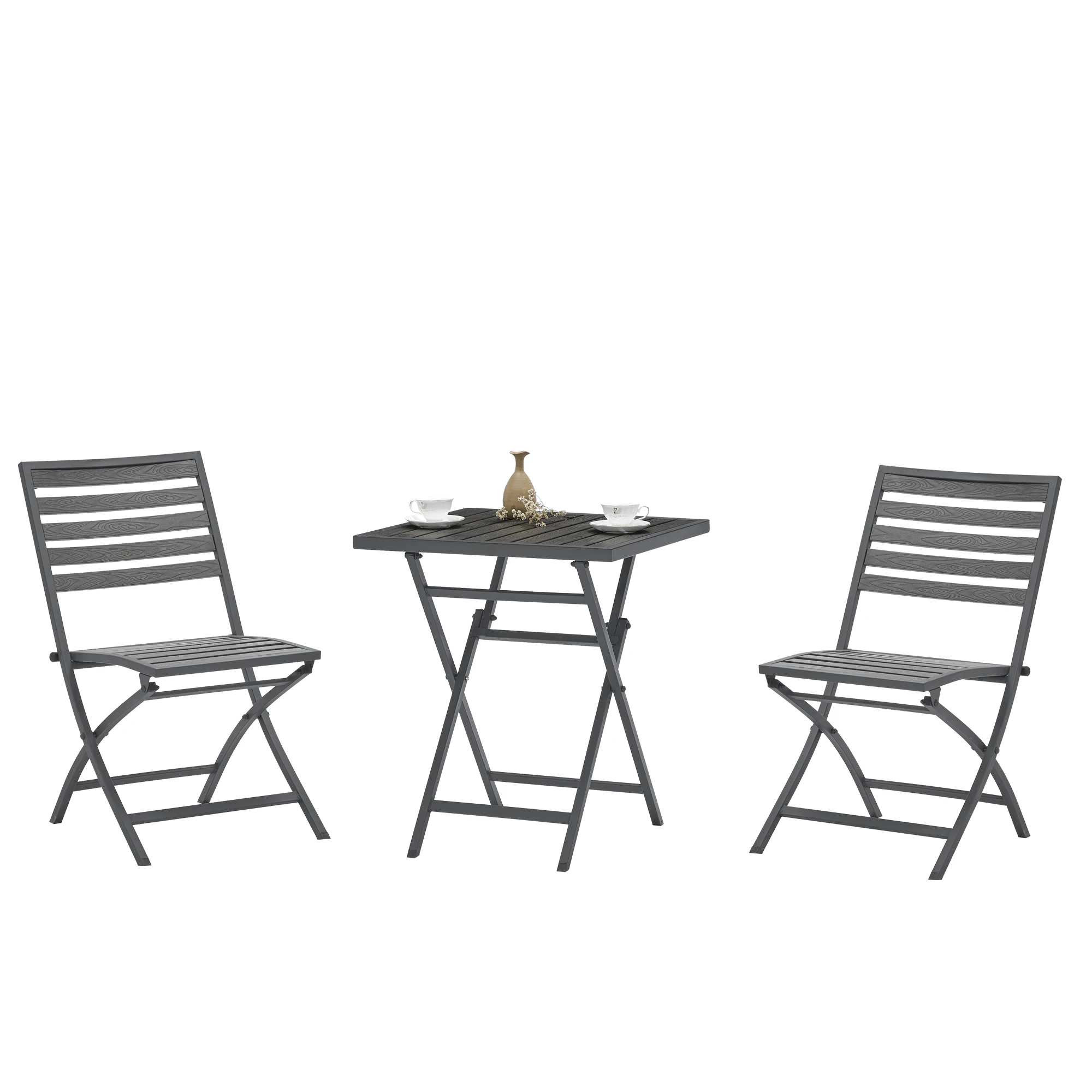 

Outdoor Beach Folding Plastic Wood Chair Table Set Leisure Furniture Floor Fishing Chair Table With Steel Frame