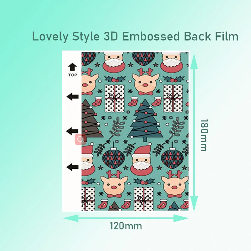 

20pcs Mobile Phone 3D embossed Back Film Protector For Intelligent Cutting Machine PVC Soft Protective Decorative Cover Film