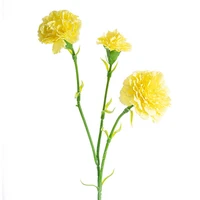 55cm single artificial carnation flowers stem 3head spray silk flower mothers day birthday decorative floral home decor