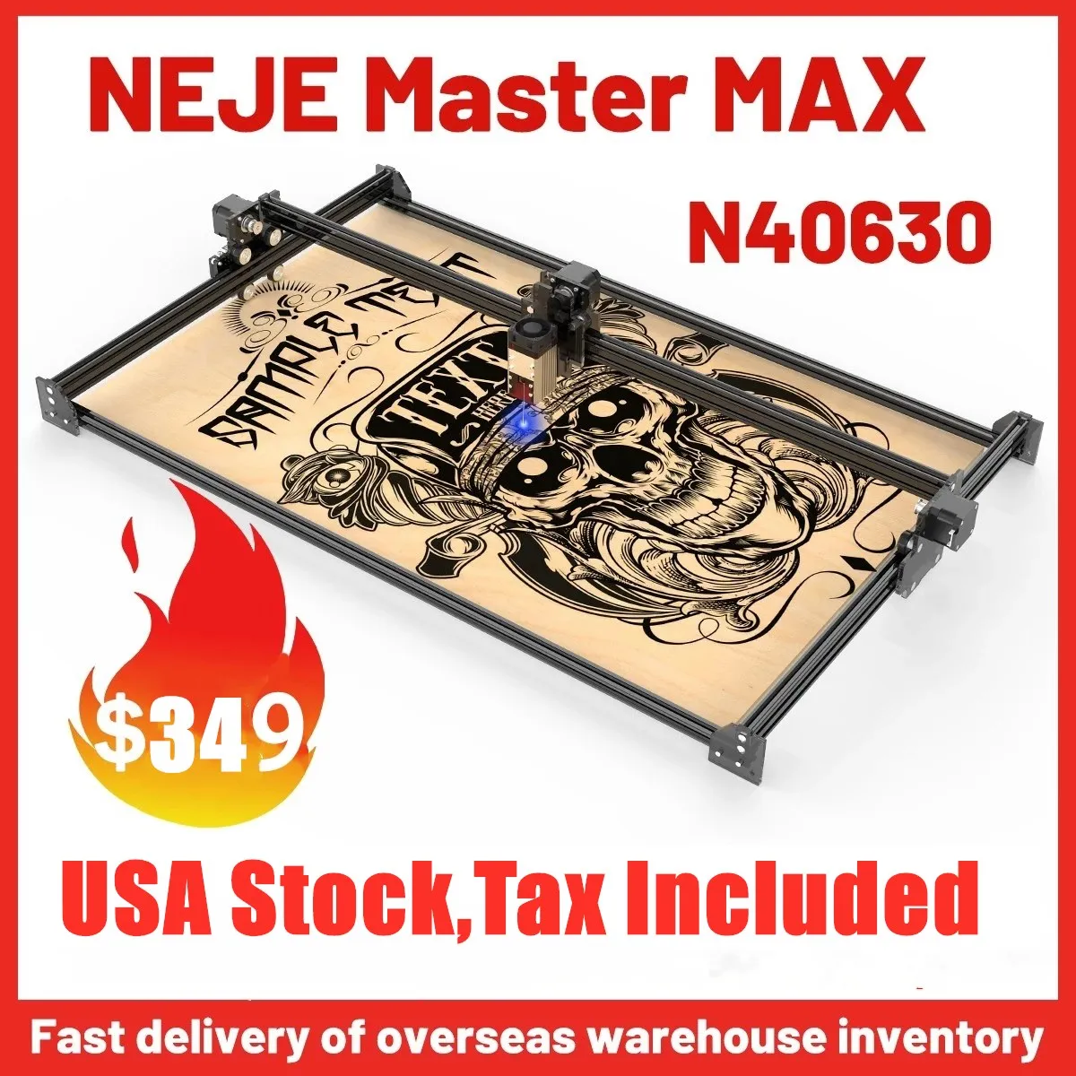 US Dropshipping NEJE Master 2S Max 30W Laser Engraving Cutting Machine NEJE High Power CNC Laser Wood Engraver Mini Cutter