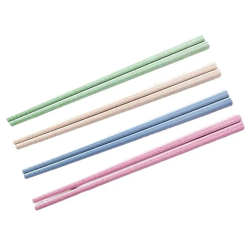 Wheat Straw Chopsticks Household Chinese Chopsticks Travel Tableware Set of Four Boxed Chopsticks Exquisite Children Tableware images - 6