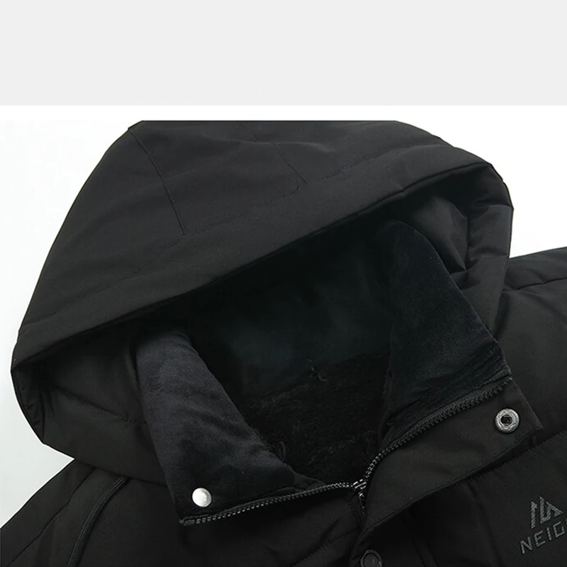 2022 Men's Coat Winter -30 Coat Men's Thickened Hooded Waterproof Coat Warm Coat Father's Coat Casual Men's Plush Collar Parka