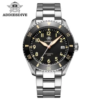addiesdive watch mens automatic watches swiss c3 retro luminous driving 20bar watches 20bar waterproof steel watch reloj hombre