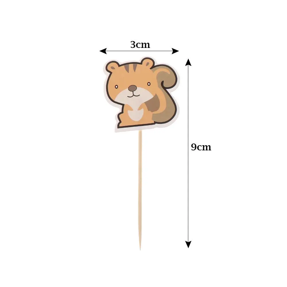 Темы бумажных лесных существ топперы для кексов лес животные тортов медиаторы