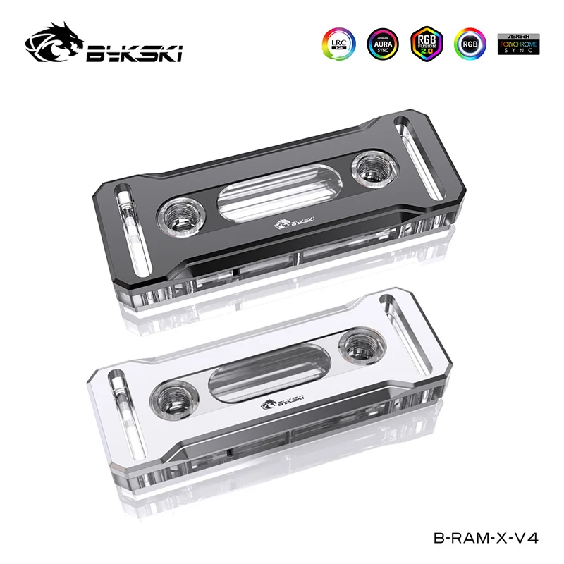Водяной блок оперативной памяти Bykski для компьютера поддержка 2 4-канальный кулер