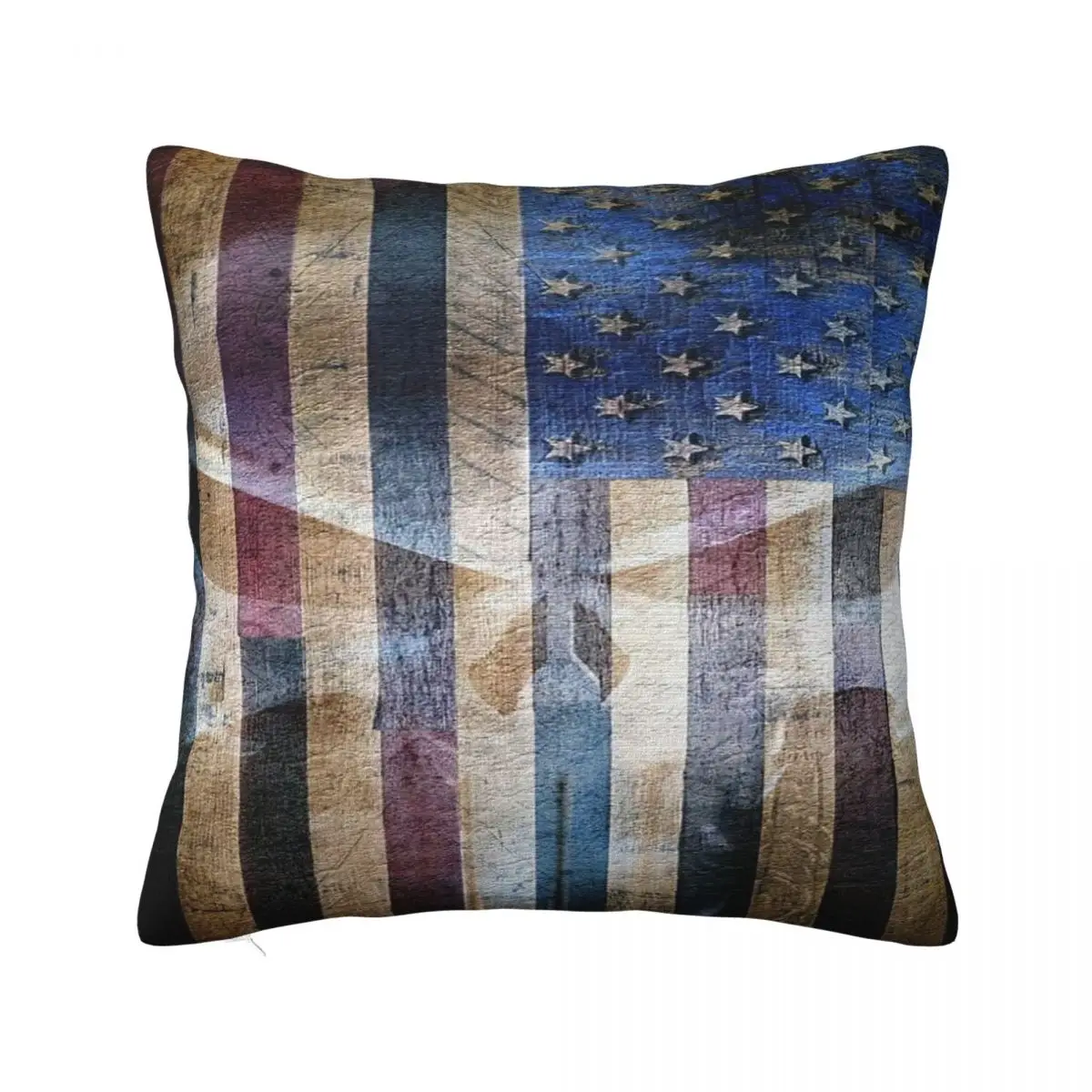 

Camo American Flag Plaid Pillowcase Printing Polyester Cushion Cover Decoration Star Throw Pillow Case Cover Home Square 40X40cm