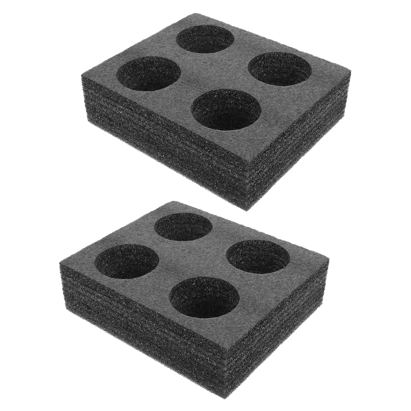 

2 Pcs Universal Cup Holder Drink Trays Purse Stand Takeout Packing Holders Car Mount Sofa Foam 4 Hole
