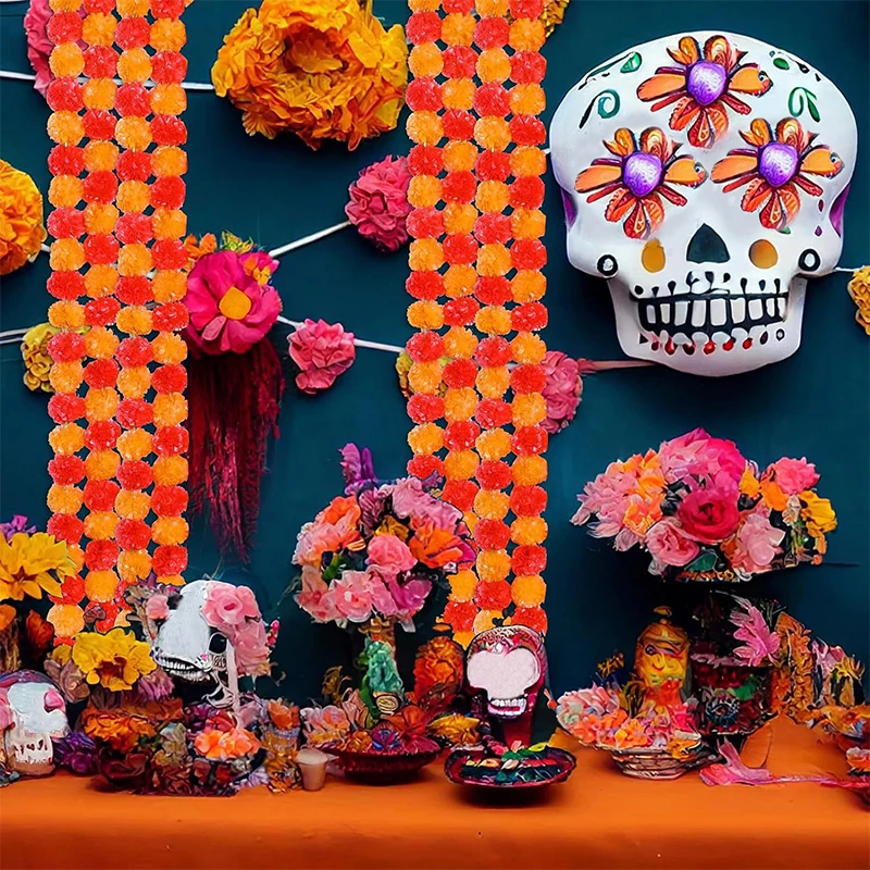 Искусственные цветы полиэстер традиционная индийская тема для фестиваля Дивали