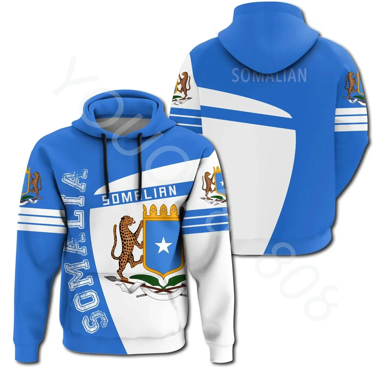 

Spring Autumn New Somali Hoodie Sports Premium African Clothing Men's Zip Hoodie Retro Harajuku Sportswear Jacket