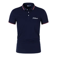 2022 summer new golf quick dry mens polo shirts breathable short sleeves casual polo shirts mens lapel mens tops