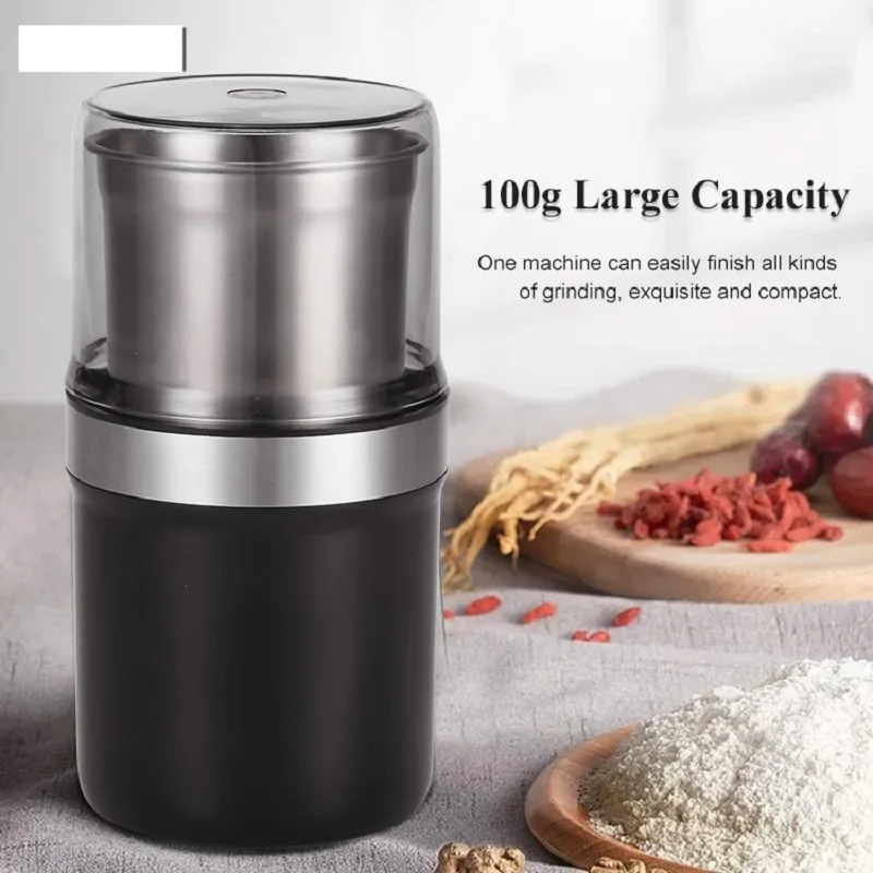 

Mini Electric Coffee Grinder Powerful Cafe Grass Nuts Herbs Grains Pepper Tobacco Spice Flour Mill Coffee Beans Grinder Machine