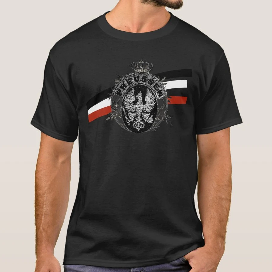 Prussian 1860's Era Silver Eagle with 1867 Flag Mens Gift T-Shirt. Summer Cotton Short Sleeve O-Neck Unisex T Shirt New S-3XL