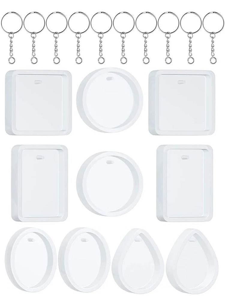 

20 Pcs / Set Crystal Epoxy Resin Mold Pendant Casting Silicone Mold Kit