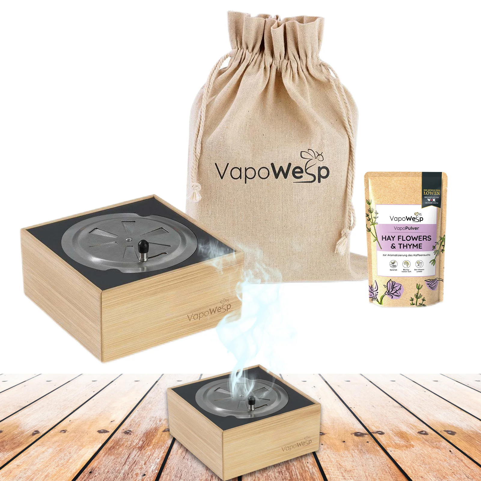 

Wooden Smoking Box With Spice Coffee Powder Pouch Holder Against Wasps Entomo Portable Case For Garden Courtyard Patio Balcony