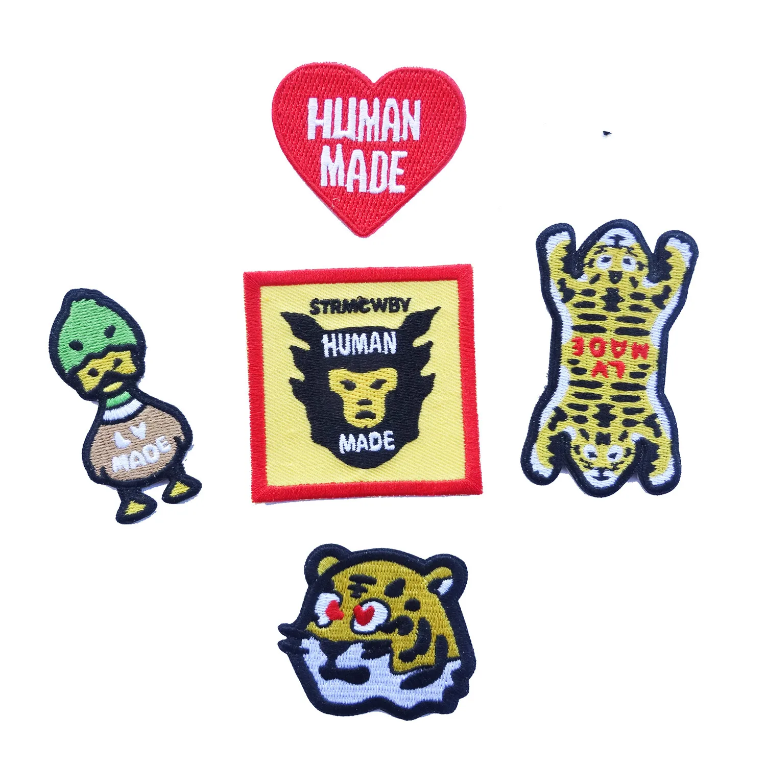 5 шт./лот нашивки для одежды с изображением утка тигра утюга патчи байкерские