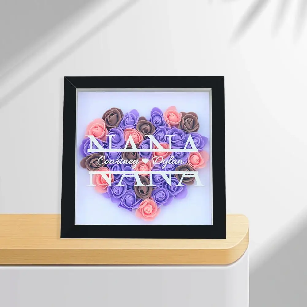 

Fashion Mothers Day Flower Gift Exquisite Portable Bright Color Artificial Flower Frame Box Household Products