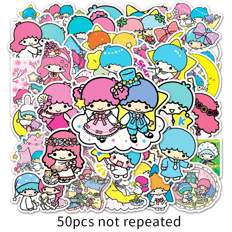 

50 Pcs Cartoon Animation Gemini Personality Stickers Laptop Refrigerator Mobile Phone Creative Stationery Stickers Gift Toys