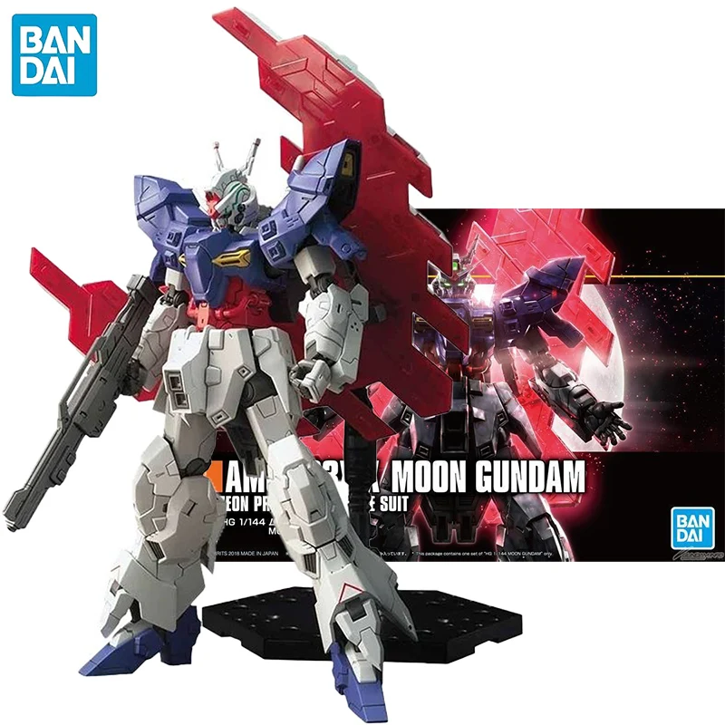 В наличии Оригинальная сборная модель BANDAI HG:UC 1/144 AMS-123X-X MOON GUNDAM Ver. Коллекция